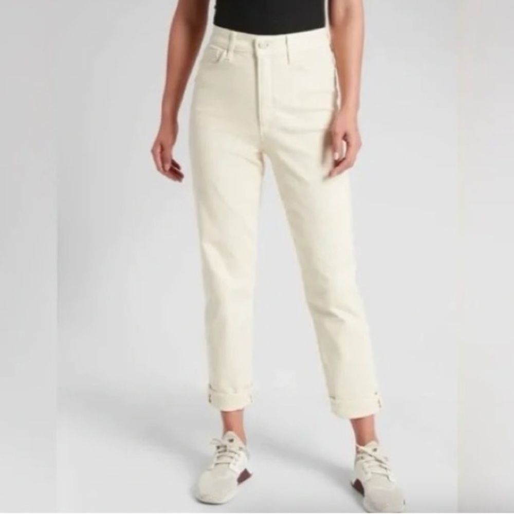 Flex Straight Leg Ivory Jeans